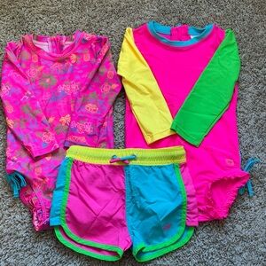 RuffleButts Colorful Kids Swim Set